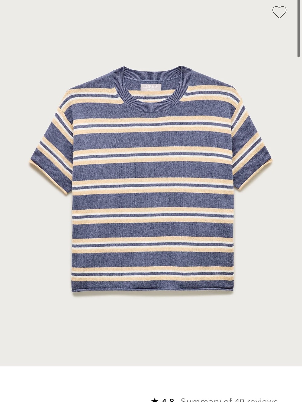 J. Crew Cashmere Blue Stripe Top